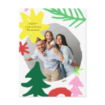 Cartões de foto de Natal Abstrato moderno de recor