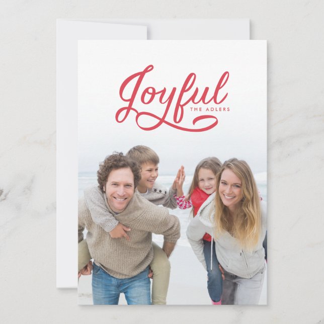 Cartões de foto de Natal alegre (Frente)