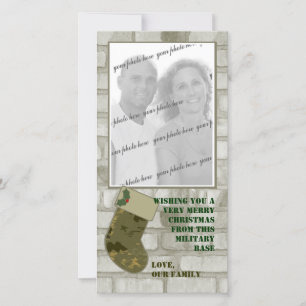 Cartões de foto de Natal Camo