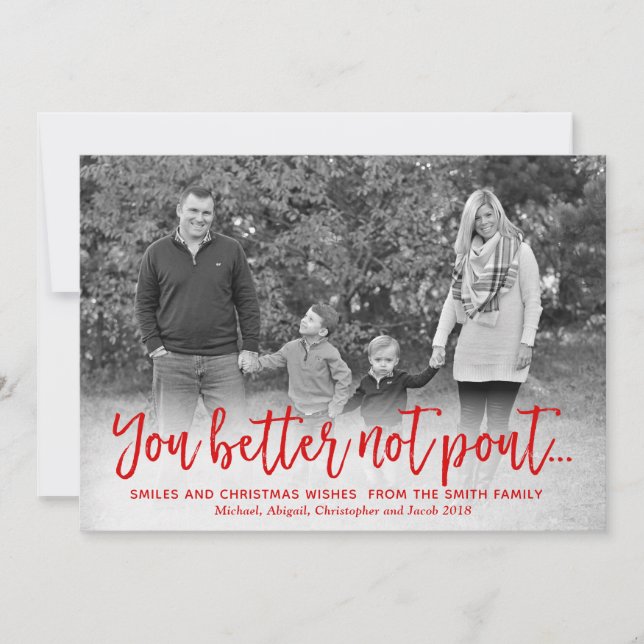 Cartões de foto de Natal, Cartão de Férias, Engraç (Frente)