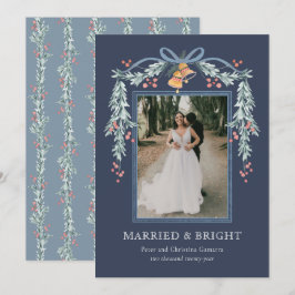 Cartões de foto de Natal Casado e Brilhante