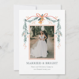 Cartões de foto de Natal Casado e Brilhante