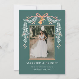 Cartões de foto de Natal Casado e Brilhante