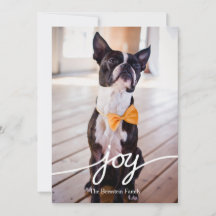 Cartões de foto de Natal com a tipografia desenhad