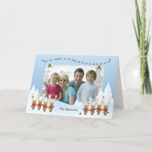 Cartões de foto de Natal com cantora de renas