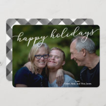 Cartões de foto de Natal com uma foto da família