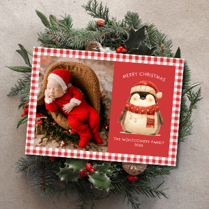 Cartões de foto de Natal da família de cheques Gin