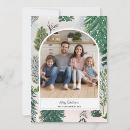 Cartões de foto de Natal da Floresta Inverna Encan