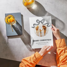 Cartões de foto de Natal de Arco de coquete metáli