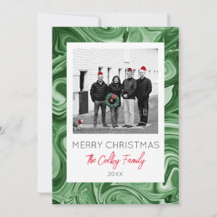 Cartões de foto de Natal de Arte Marbled