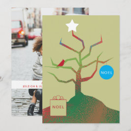 Cartões de foto de Natal De Árvore De Arte