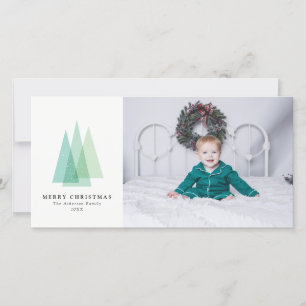Cartões de foto de Natal de árvore de Natal simp