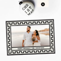 Cartões de foto de Natal de Azulejo Mosaico Clássi