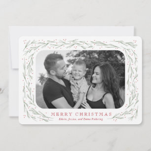 Cartões de foto de Natal de Borda do Pino de Aqua