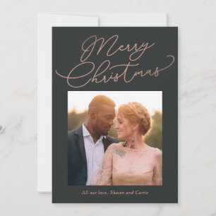 Cartões de foto de Natal de COR EDITÁVEL de Mens