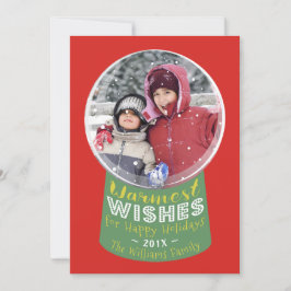 Cartões de foto de Natal de desejos mais quentes d