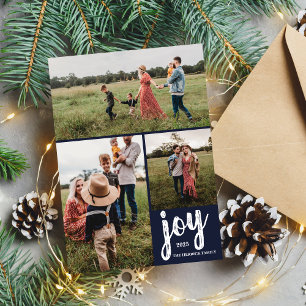 Cartões de foto de Natal de Férias de Joy Famili