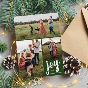 Cartões de foto de Natal de Férias de Joy Famili