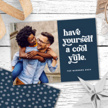 Cartões de foto de Natal de Férias Retroativas da