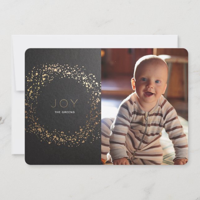 Cartões de foto de Natal De Ferida Pintado Com Shi (Frente)