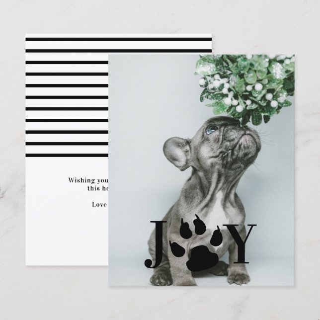 CARTÕES DE FOTO DE NATAL de Impressão do Cachorro  (Frente/Verso)