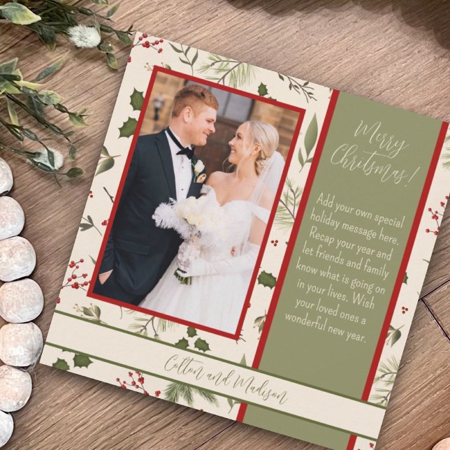 Cartões de foto de Natal de Inspirivência Floral E (Criador carregado)
