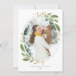 Cartões de foto de Natal de inverno Sprigs