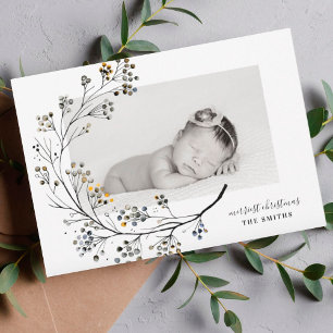 Cartões de foto de Natal de Mérito Natural Orgâ