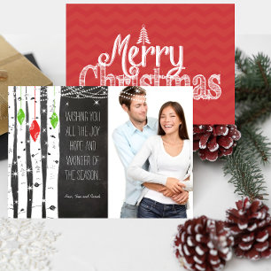 Cartões de foto de Natal de Ornamento de Árvore de