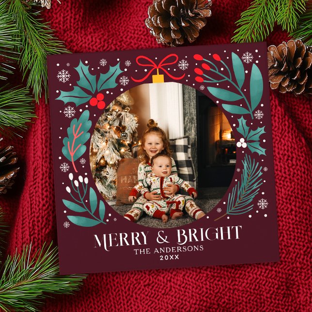 Cartões de foto de Natal de Ornamento de Botânicos (Criador carregado)