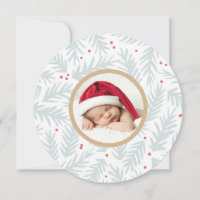 Cartões de foto de Natal de pino pintado à mão