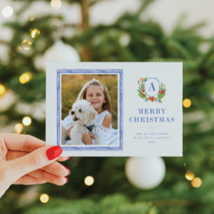 Cartões de foto de Natal de pré-disquete Crest de 
