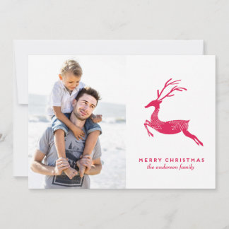 Cartões de foto de Natal de Reinador Festivo