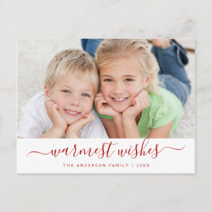 Cartões de foto de Natal de script de desejos mai