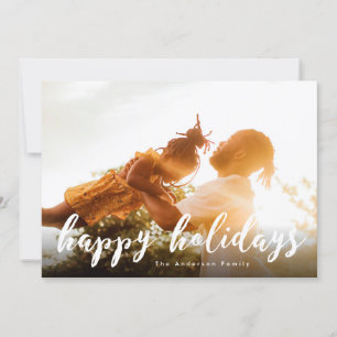 Cartões de foto de Natal de script de feriados fe