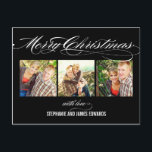 Cartões de foto de Natal de Script Gordo<br><div class="desc">Celebre a temporada com este cartão postal de Natal moderno e na moda de Berry Berry Sweet.</div>