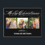 Cartões de foto de Natal de Script Gordo<br><div class="desc">Celebre a temporada com este cartão postal de Natal moderno e na moda de Berry Berry Sweet.</div>