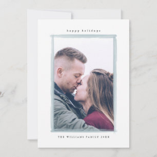 Cartões de foto de Natal de Traço de Aquarela de i