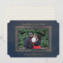 Cartões de foto de Natal Dourado religioso