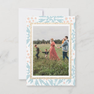 Cartões de foto de Natal Dourados de inverno