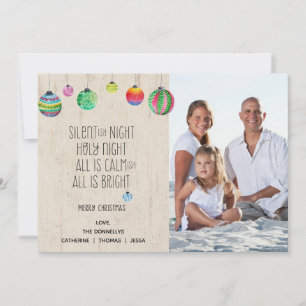 Cartões de foto de Natal Engraçado da Noite Silenc