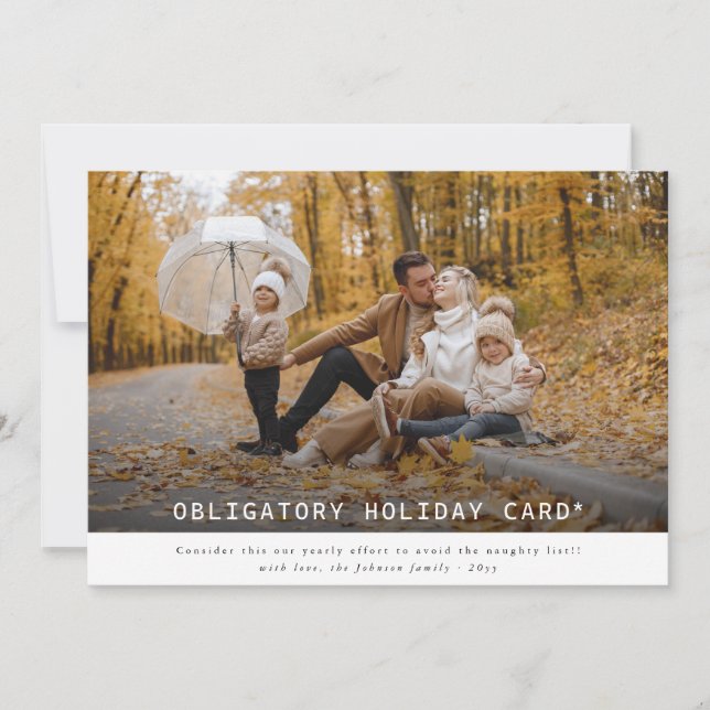 Cartões de foto de Natal Engraçado de Cartão de Fé (Frente)