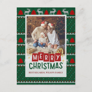 Cartões de foto de Natal familiar com Sweater Knit