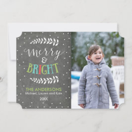 Cartões de foto de Natal feliz e quadro negro