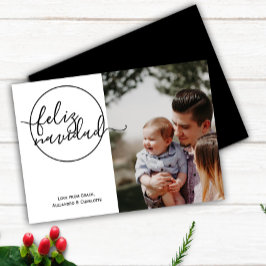 Cartões de foto de Natal Feliz Navidad Modern