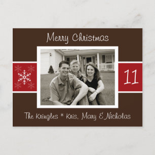 Cartões de foto de Natal Floco de Neve