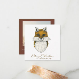 Cartões de foto de Natal Fox