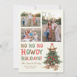 Cartões de foto de Natal Ho Howdy