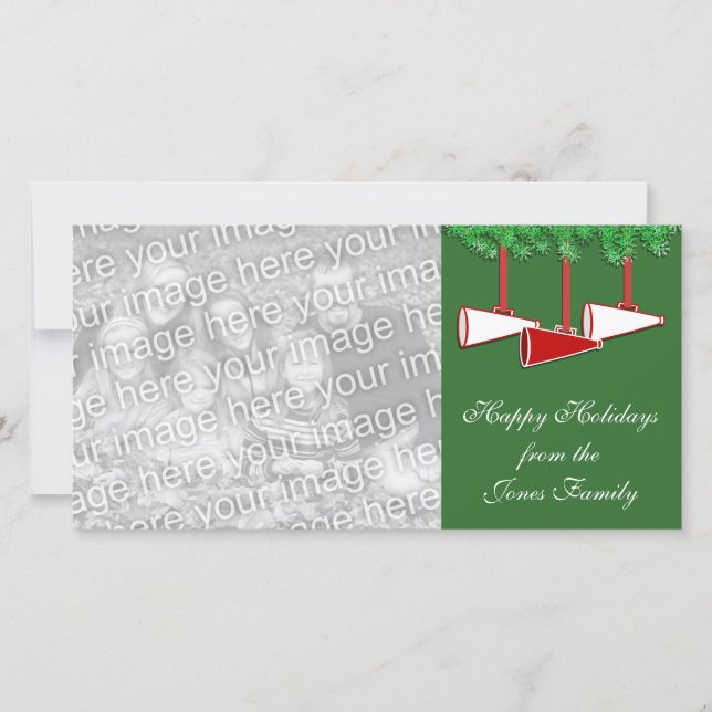 Cartões de foto de Natal líder de torcida (Frente)