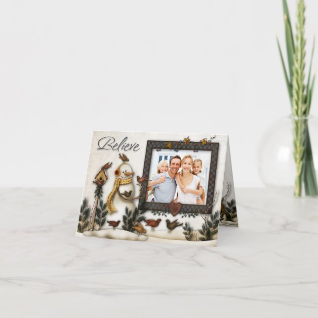 Cartões de foto de Natal lunáticos dos bonecos de (Frente)